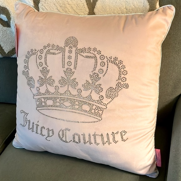 ✨Juicy Couture htf 💎BLING💎 gorgeous throw / accent pillow NWT - Picture 6 of 16